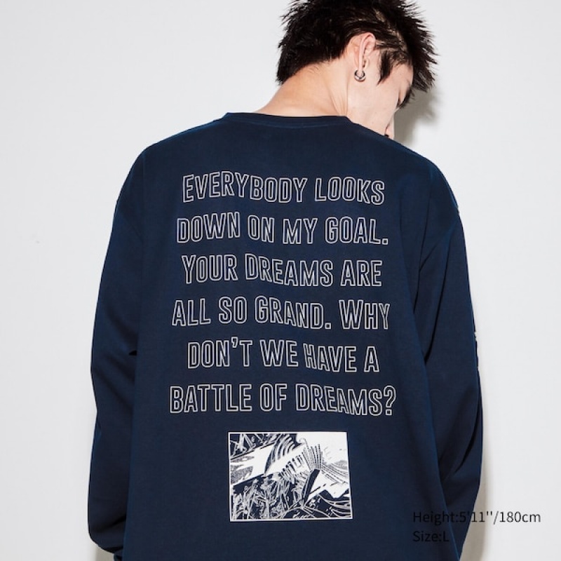 Uniqlo Chainsaw Man × Kosuke Kawamura UT Muške Majice Tamnoplave | 9831-WKINP