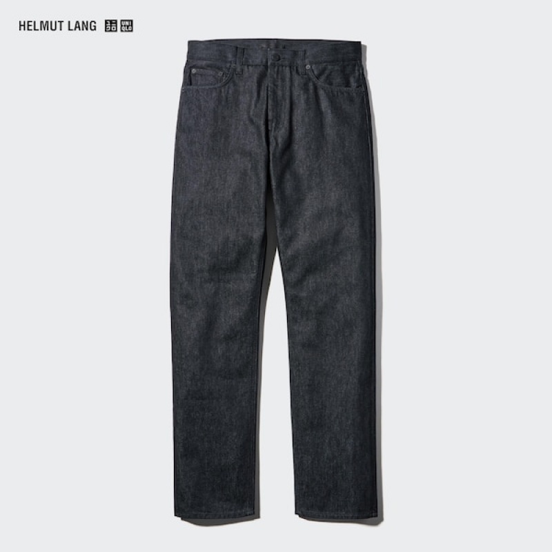 Uniqlo Classic Cut Muške Traperice Crne | 5301-YBGTS