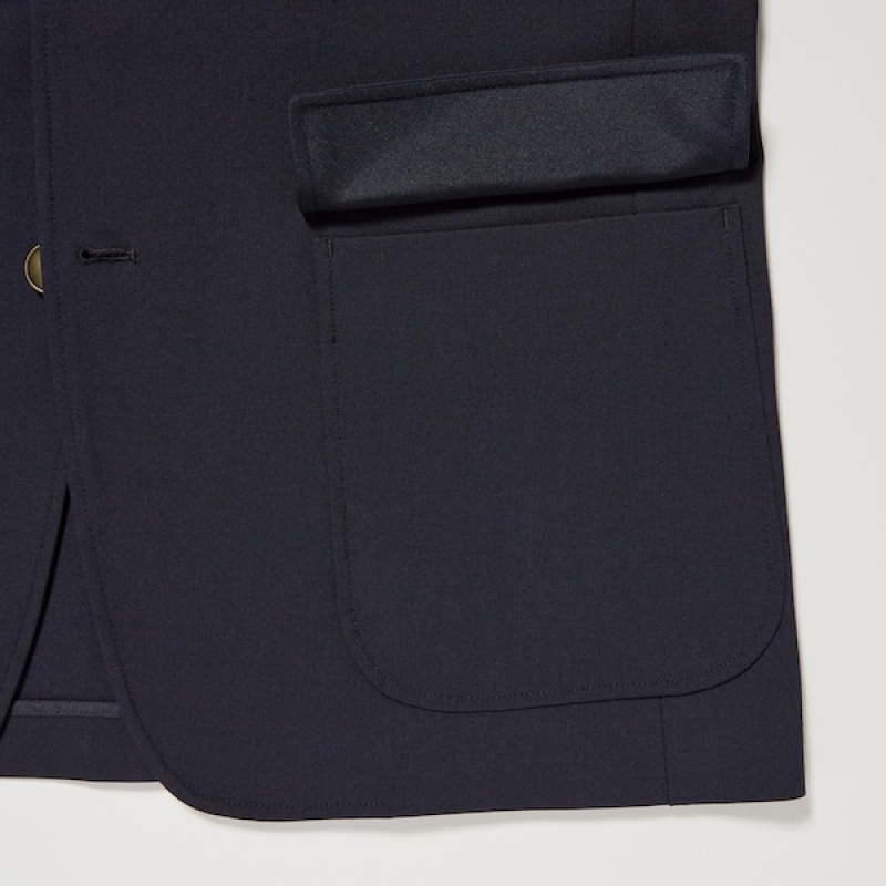Uniqlo Comfort Muške Sakoi Tamnoplave | LWJFAG-698