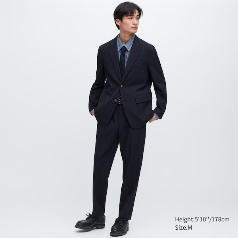 Uniqlo Comfort Muške Sakoi Tamnoplave | LWJFAG-698