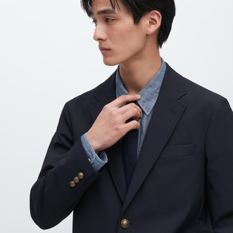Uniqlo Comfort Muške Sakoi Tamnoplave | LWJFAG-698