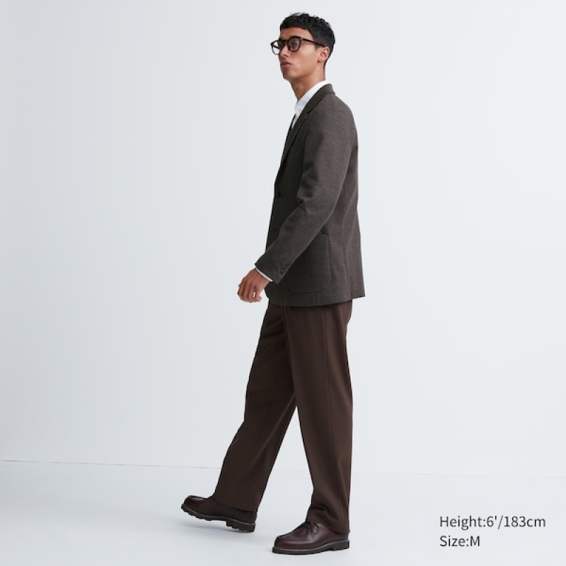 Uniqlo Comfort Muške jackets Tamno Smeđe | OQHGJW-961