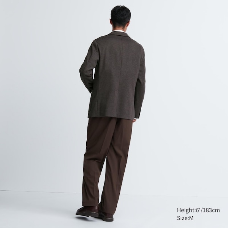 Uniqlo Comfort Muške jackets Tamno Smeđe | OQHGJW-961