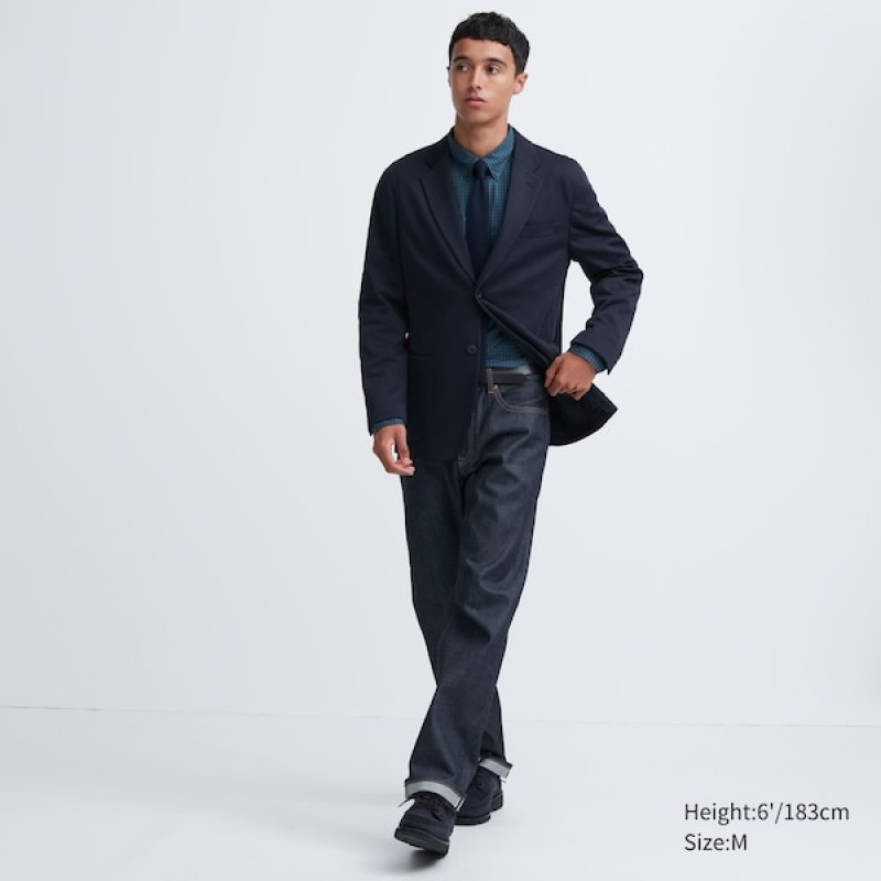 Uniqlo Comfort Muške jackets Tamnoplave | 5603-QDLAC
