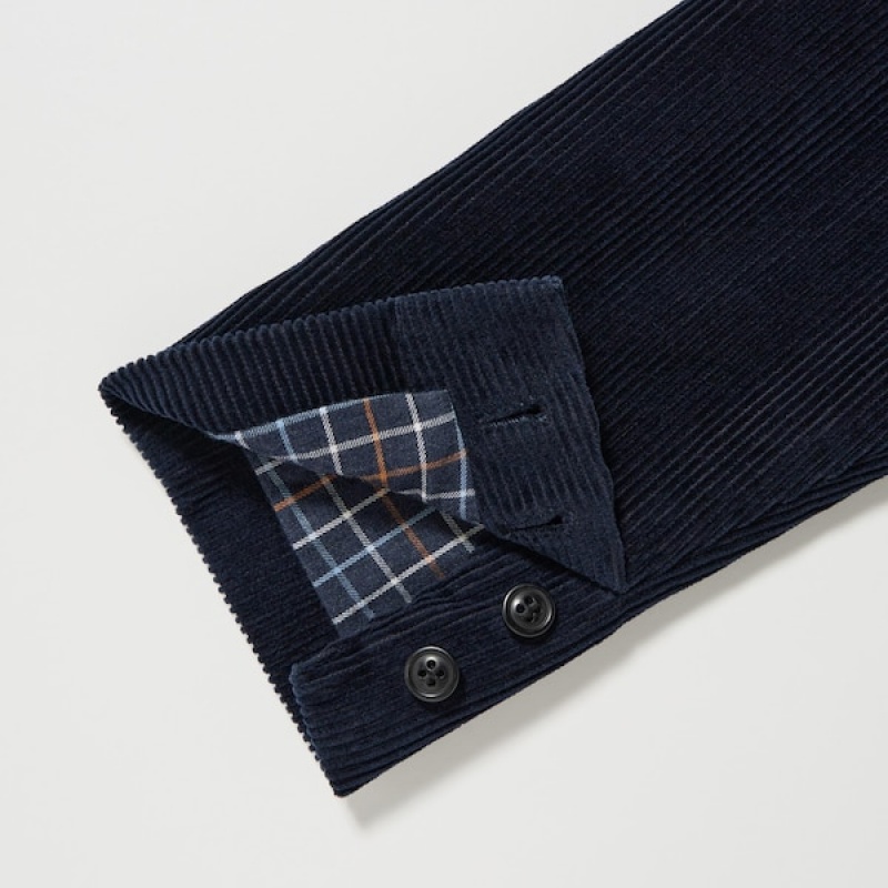 Uniqlo Corduroy Double-Breasted Ženske jackets Tamnoplave | 9308-BXGTQ