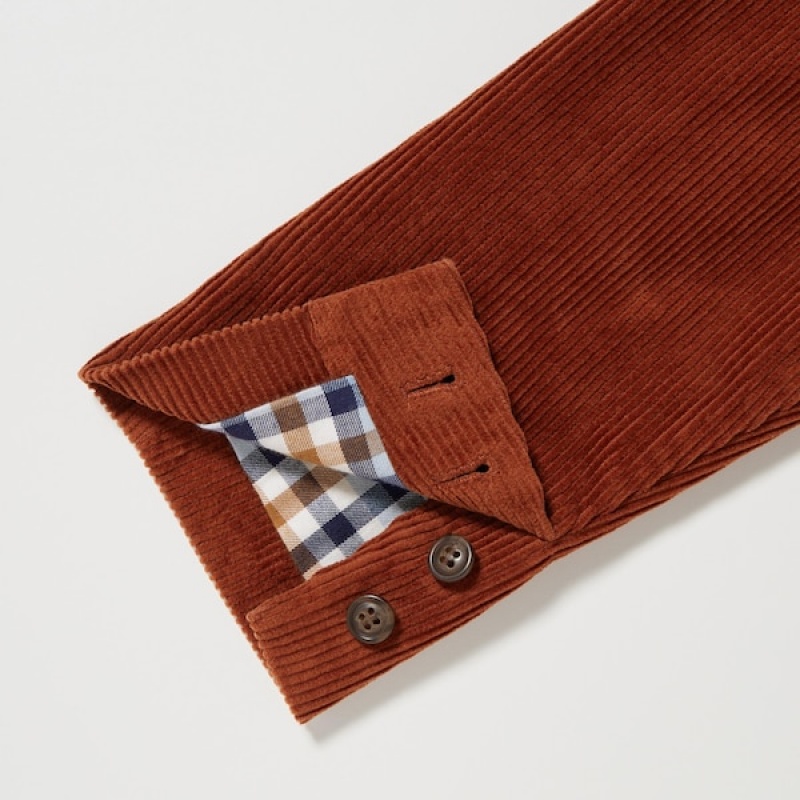 Uniqlo Corduroy Double-Breasted Ženske jackets Smeđe | 6215-DGLWU
