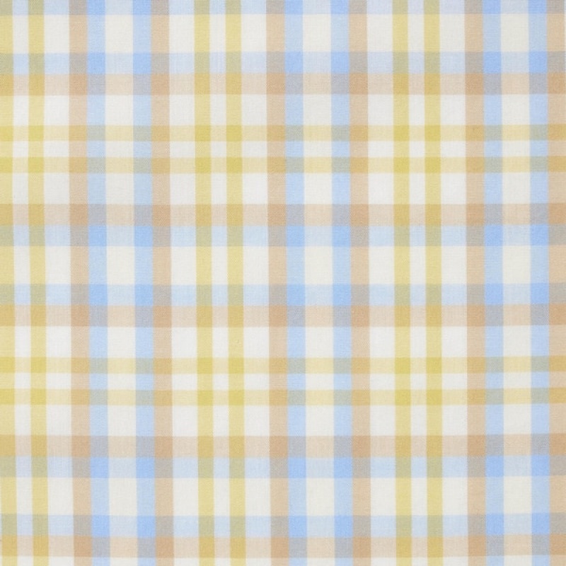 Uniqlo Cotton Checked Short-Sleeve Ženske Košulje Žute | 9851-ZPAXN