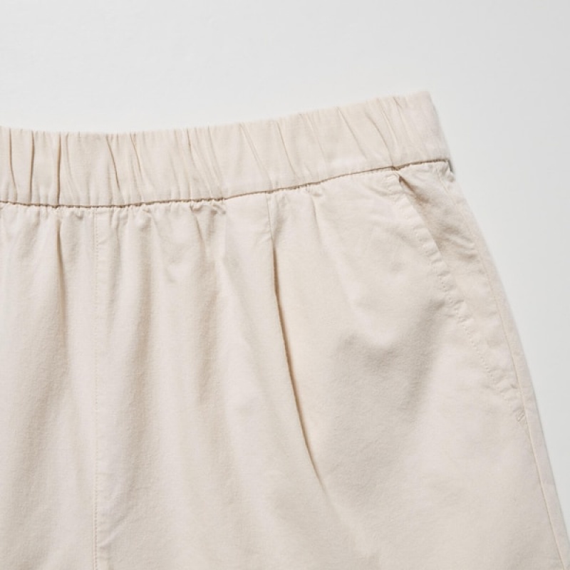 Uniqlo Cotton Easy Ženske Kratke Hlače Bijele | 0186-WOAGZ