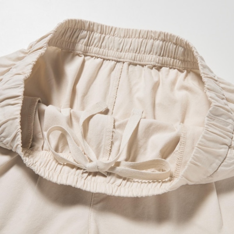 Uniqlo Cotton Easy Ženske Kratke Hlače Bijele | 0186-WOAGZ
