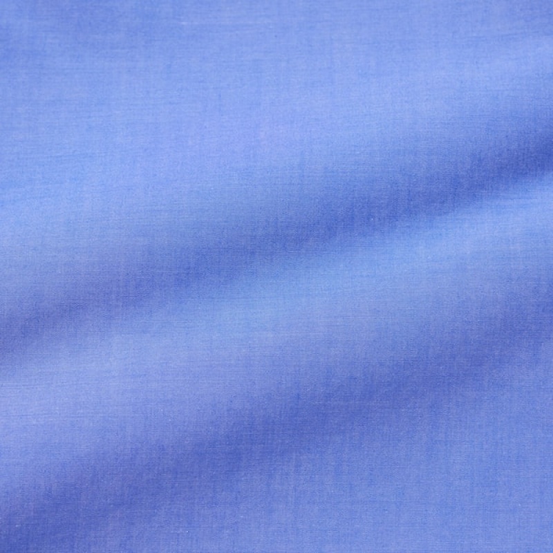 Uniqlo Cotton Long-Sleeve Ženske Košulje Plave | 2179-TZNBI
