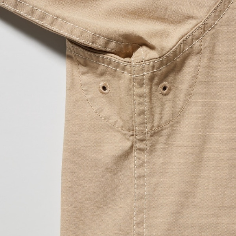 Uniqlo Cotton Muške Parka Bež | KSODCN-329