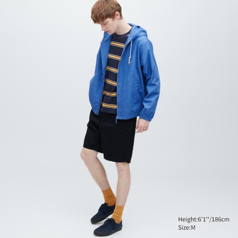 Uniqlo Cotton Muške Parka Plave | VSXDZH-680