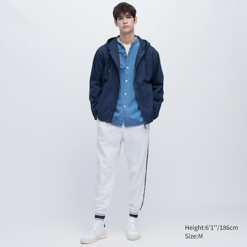 Uniqlo Cotton Muške Parka Tamnoplave | EAKUNT-763