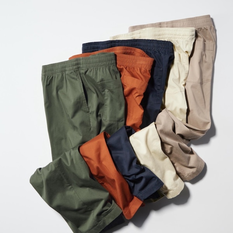 Uniqlo Cotton Relaxed Ankle Muške Hlače Bež | 7086-HKDLY