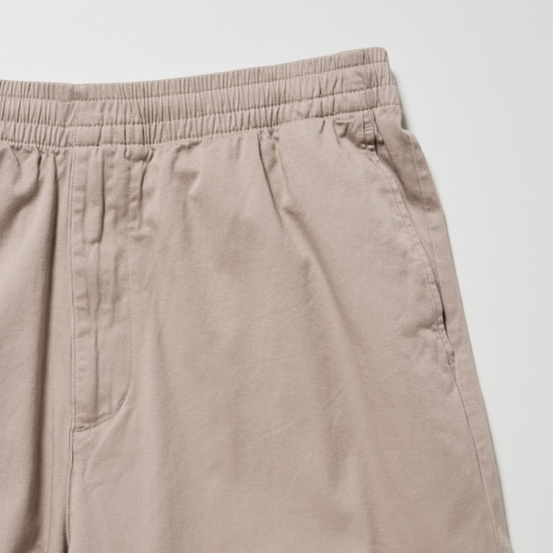 Uniqlo Cotton Relaxed Ankle Muške Hlače Bež | 7086-HKDLY
