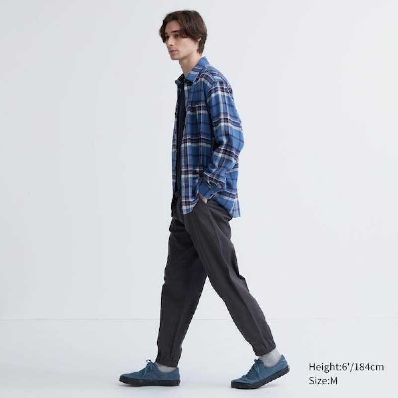Uniqlo Cotton Relaxed Muške Jogger Hlače Crne | 0827-BJLUC