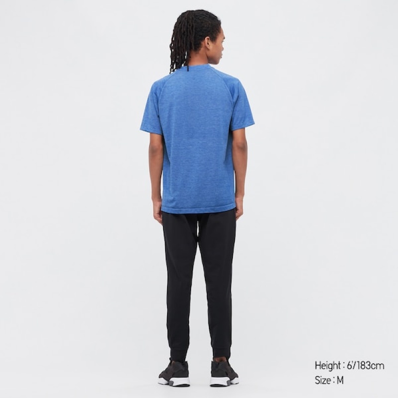 Uniqlo DRY-EX Crew Neck Short-Sleeve Muške Majice Plave | 5162-OADVE