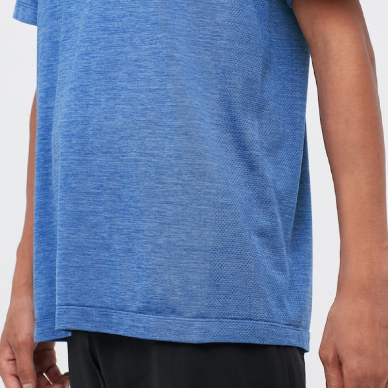 Uniqlo DRY-EX Crew Neck Short-Sleeve Muške Majice Plave | 5162-OADVE