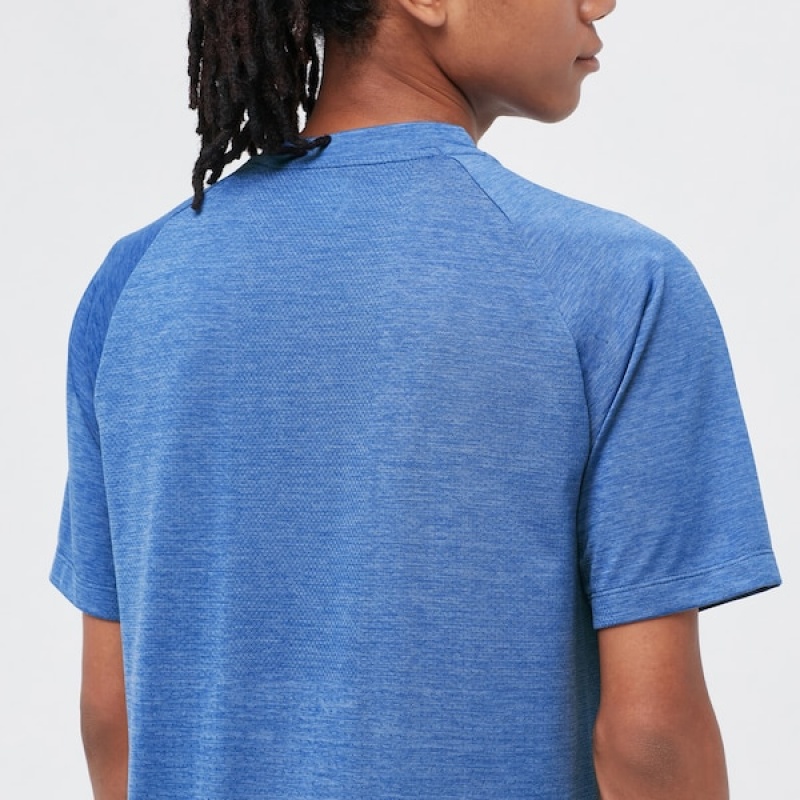 Uniqlo DRY-EX Crew Neck Short-Sleeve Muške Majice Plave | 5162-OADVE