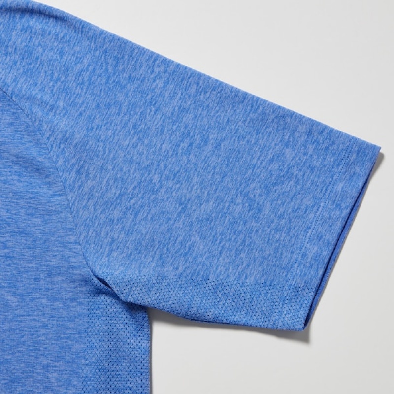 Uniqlo DRY-EX Crew Neck Short-Sleeve Muške Majice Plave | 1247-NTFZQ
