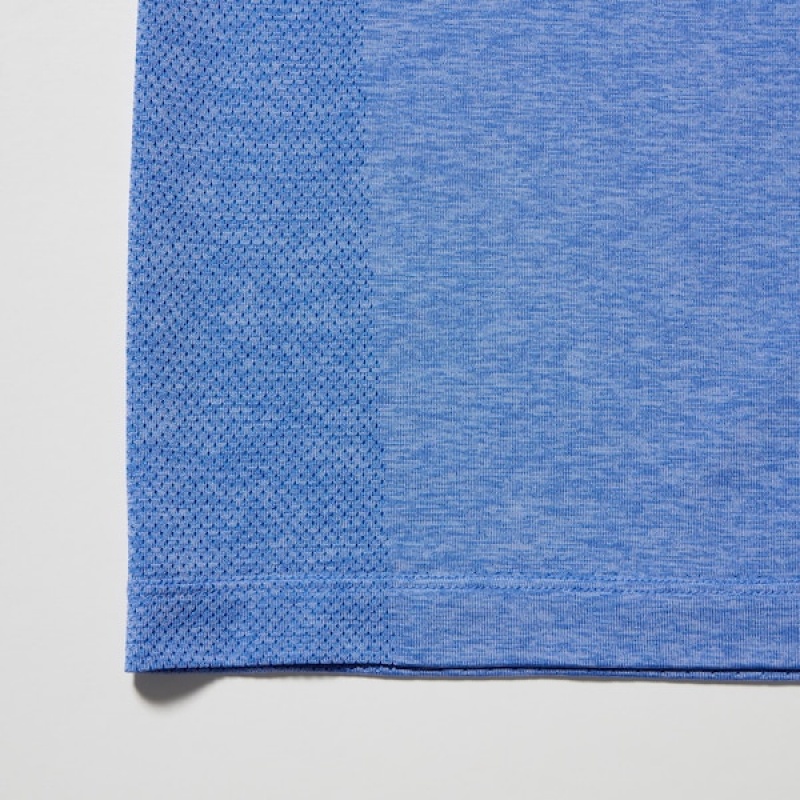 Uniqlo DRY-EX Crew Neck Short-Sleeve Muške Majice Plave | 1247-NTFZQ