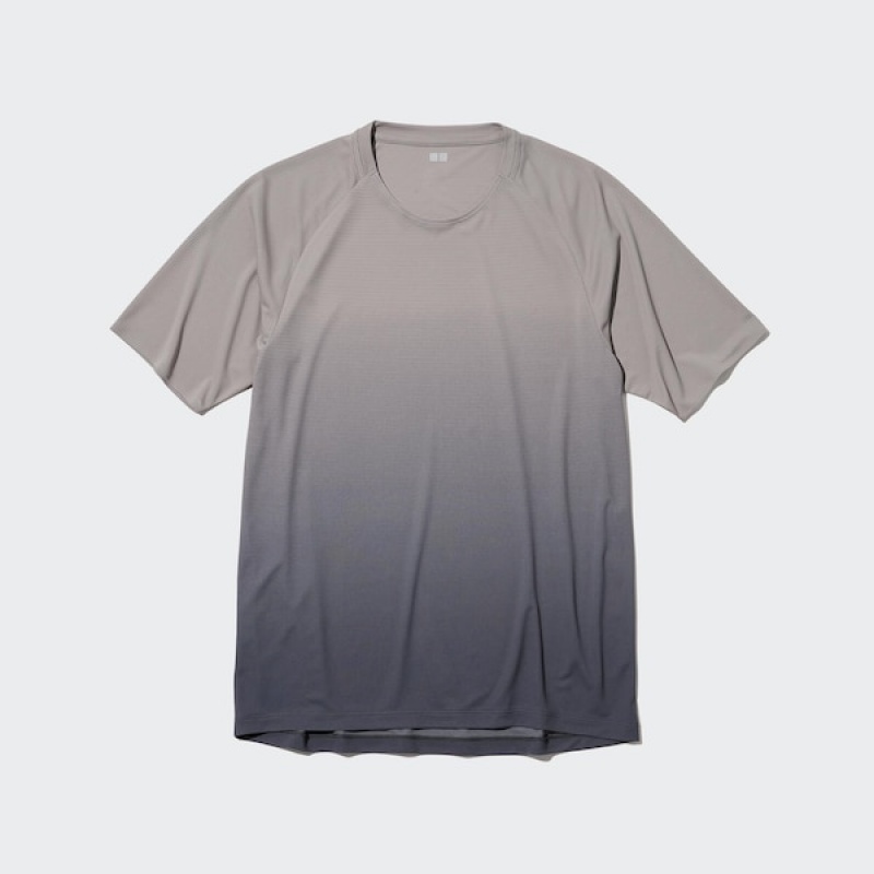 Uniqlo DRY-EX Crew Neck Short-Sleeve Muške Majice Sive | 9673-BIYLE