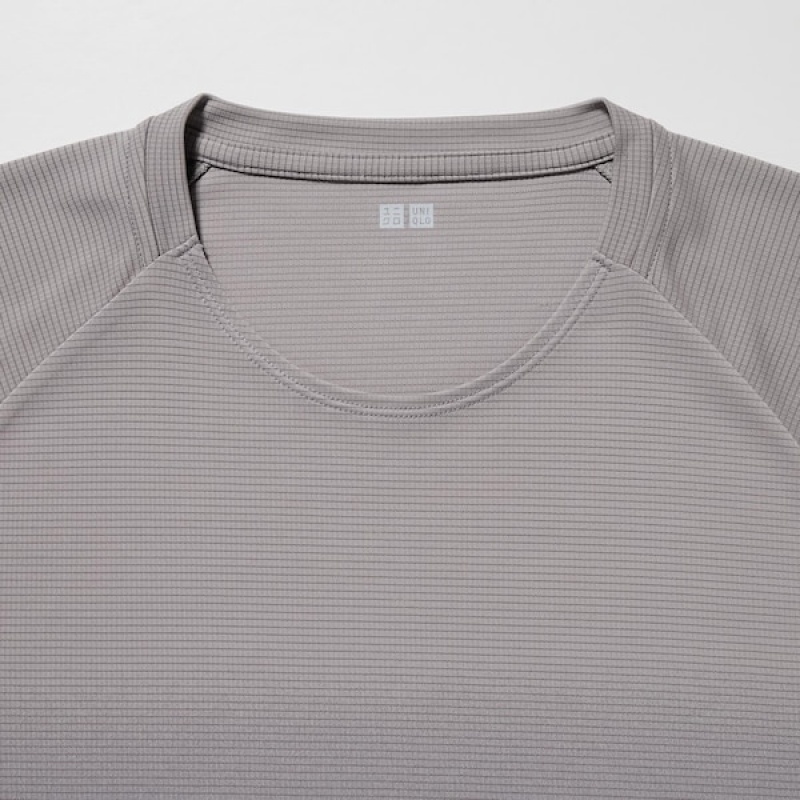 Uniqlo DRY-EX Crew Neck Short-Sleeve Muške Majice Sive | 9673-BIYLE