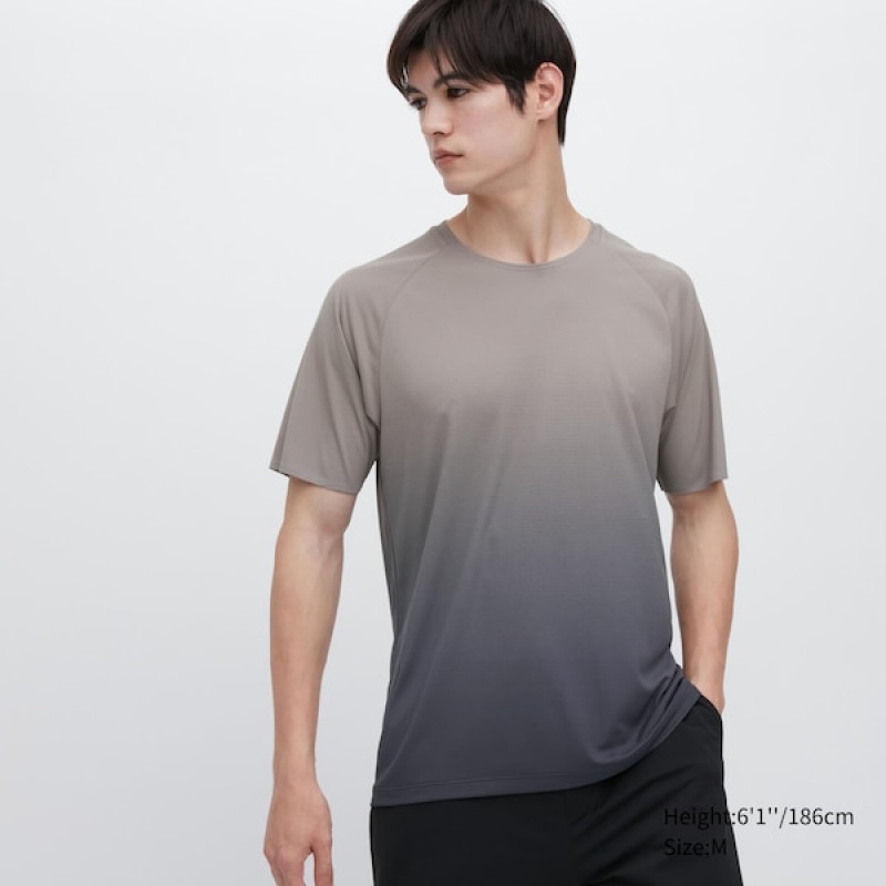 Uniqlo DRY-EX Crew Neck Short-Sleeve Muške Majice Sive | 9673-BIYLE