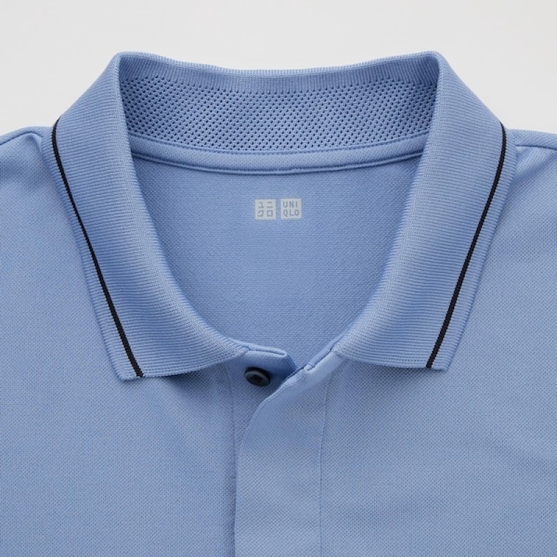 Uniqlo DRY-EX Short-Sleeve Muške Polo Majica Plave | 1397-BGHRQ