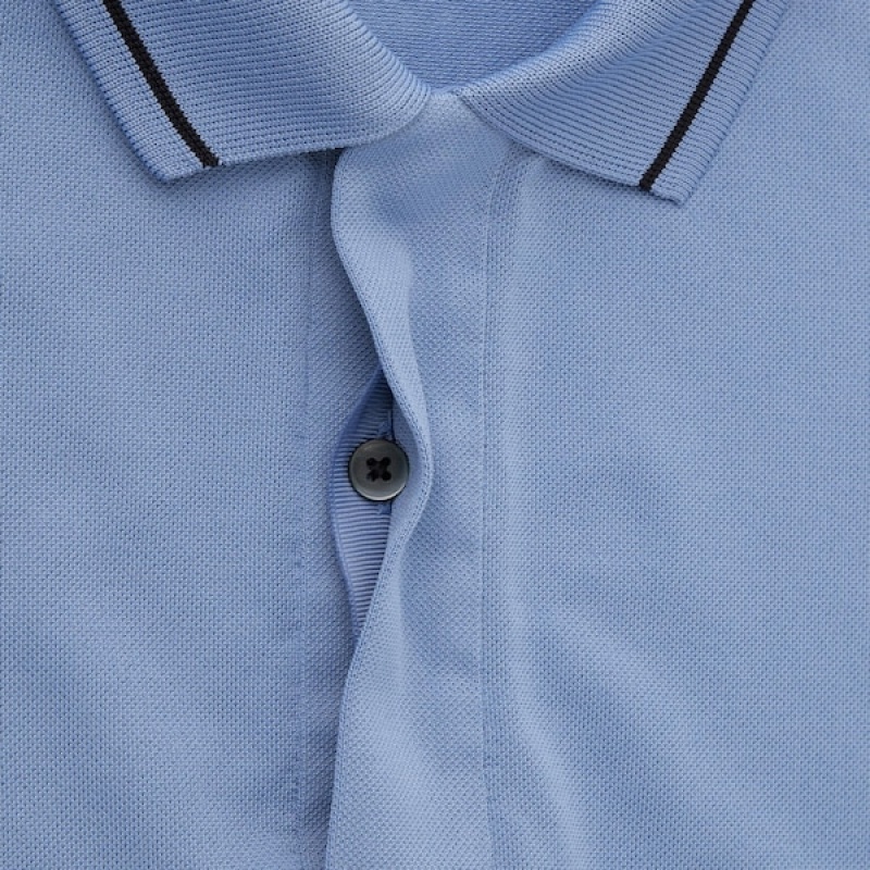 Uniqlo DRY-EX Short-Sleeve Muške Polo Majica Plave | 1397-BGHRQ