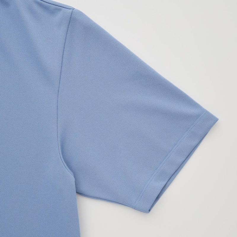 Uniqlo DRY-EX Short-Sleeve Muške Polo Majica Plave | 1397-BGHRQ