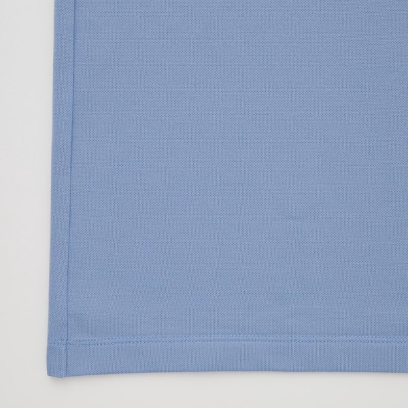 Uniqlo DRY-EX Short-Sleeve Muške Polo Majica Plave | 1397-BGHRQ
