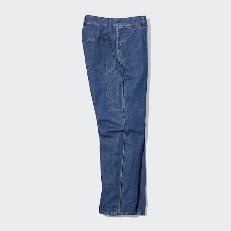 Uniqlo Denim Work Muške Traperice Bijele | 9302-YODXB