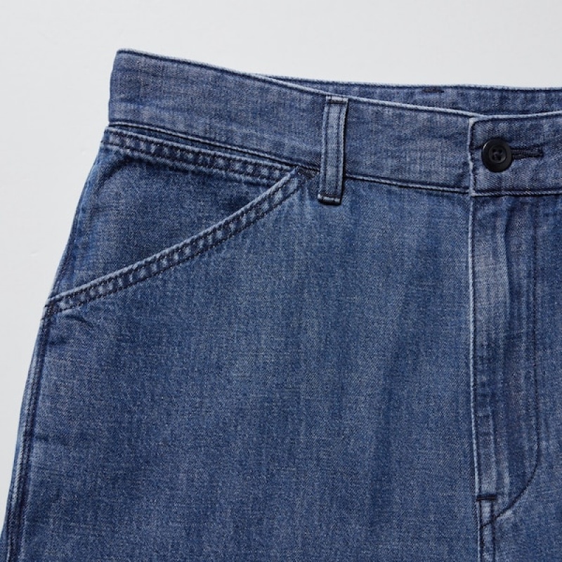 Uniqlo Denim Work Muške Traperice Bijele | 9302-YODXB