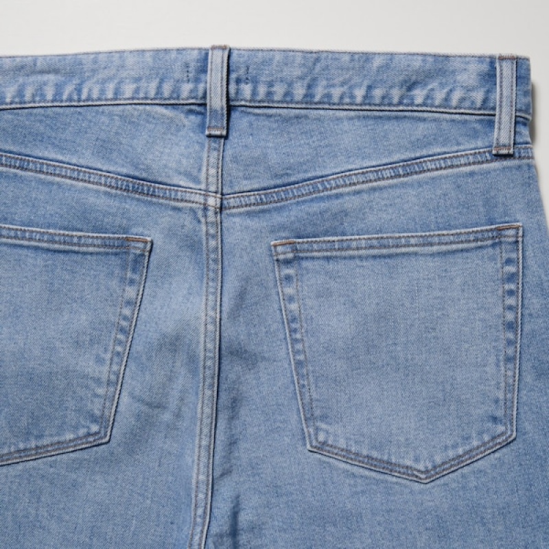 Uniqlo Distressed Slim-Fit Muške Traperice Plave | 2460-GQFBD