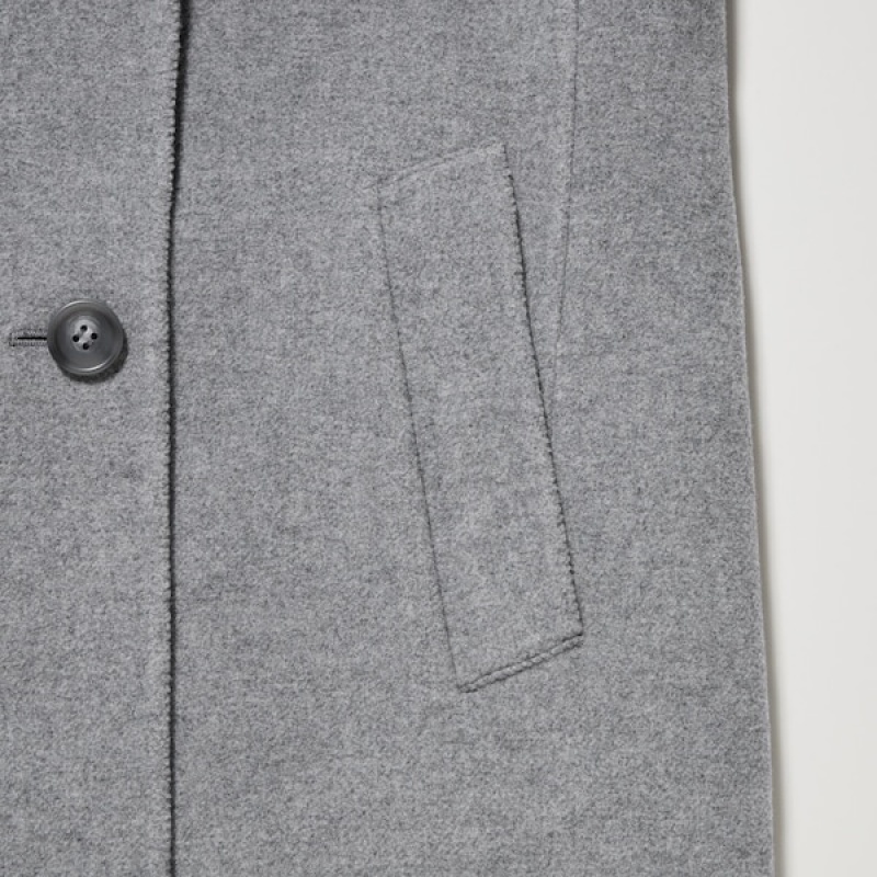 Uniqlo Double Face Short Ženske Kaputi Sive | 9521-LQUGY