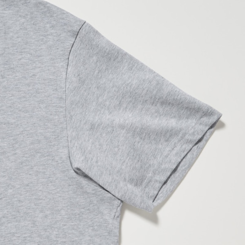Uniqlo Dry Color Crew Neck Short-Sleeve Ženske Majice Sive | 2738-ZMDAC