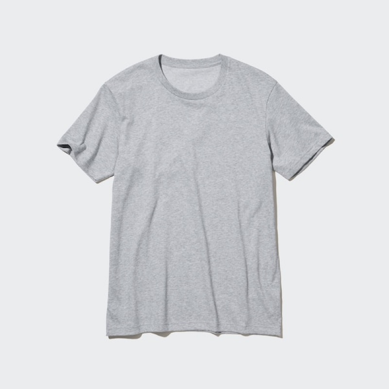 Uniqlo Dry Color Crew Neck Short-Sleeve Ženske Majice Sive | 2738-ZMDAC