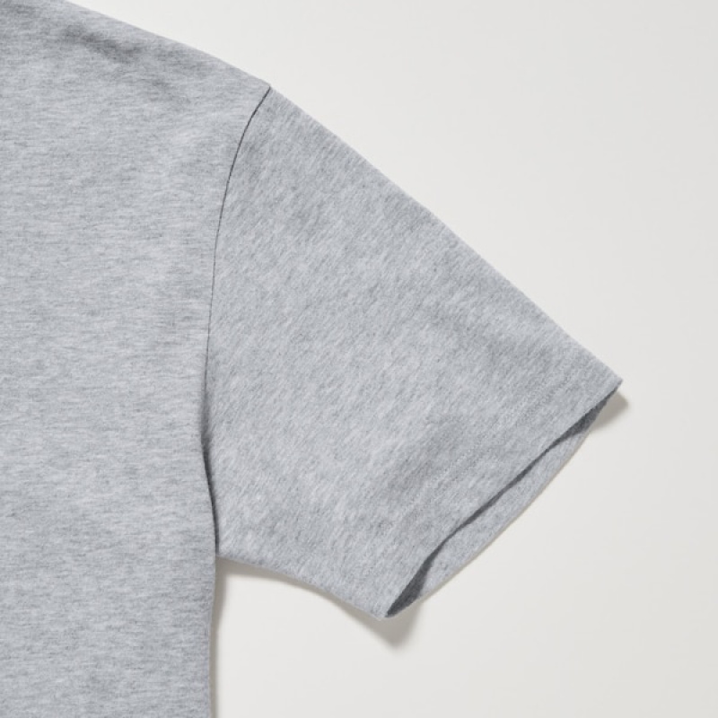Uniqlo Dry Color V-Neck Short-Sleeve Ženske Majice Sive | 1028-PWTML