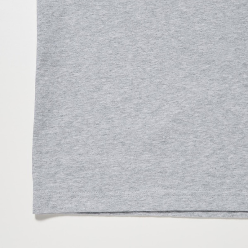 Uniqlo Dry Color V-Neck Short-Sleeve Ženske Majice Sive | 1028-PWTML