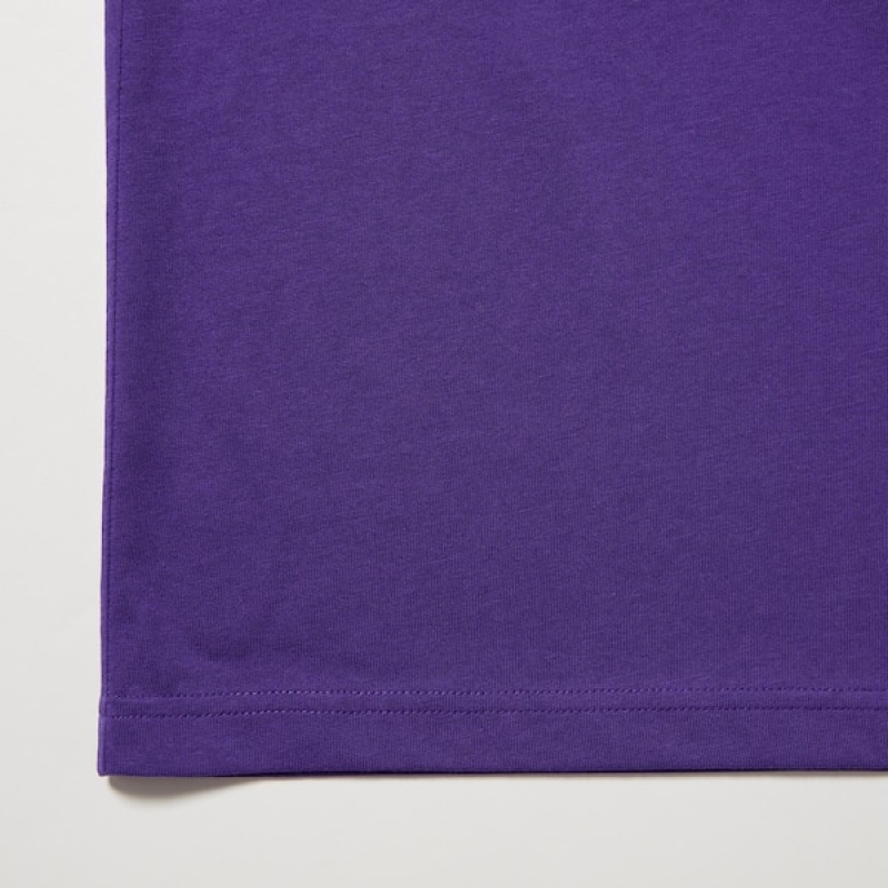 Uniqlo Dry Crew Neck Short-Sleeve Color Muške Majice Ljubičaste | 5703-FPJAU