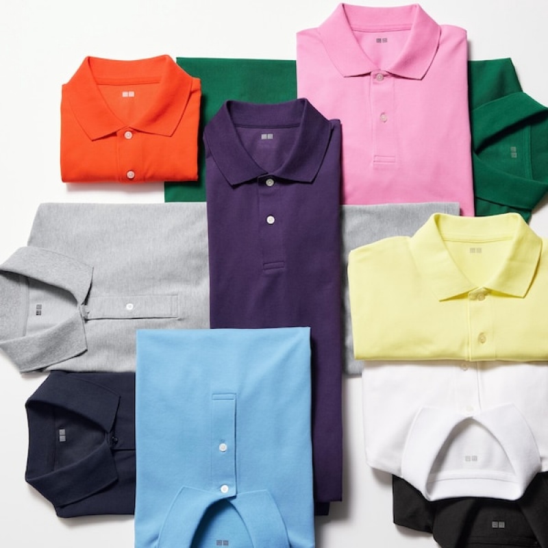 Uniqlo Dry Pique Short-Sleeve Muške Polo Majica Sive | 1743-EQDOA
