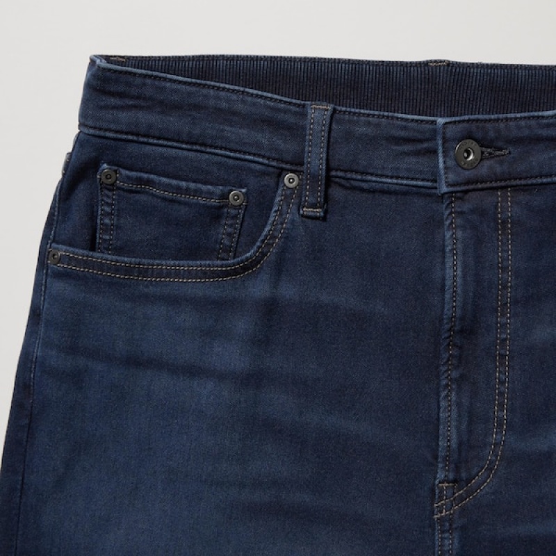 Uniqlo EZY Ultra Stretch Muške Traperice Tamnoplave | 2381-NTRDO