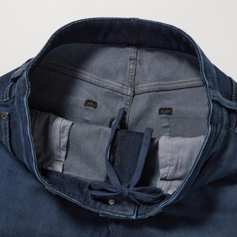 Uniqlo EZY Ultra Stretch Muške Traperice Tamnoplave | 2381-NTRDO