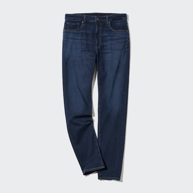 Uniqlo EZY Ultra Stretch Muške Traperice Tamnoplave | 2381-NTRDO