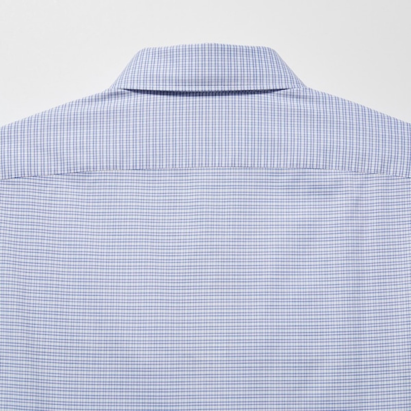 Uniqlo Easy Care Checked Stretch Slim-Fit Long-Sleeve Muške Košulje Ljubičaste | 5367-KJGDI