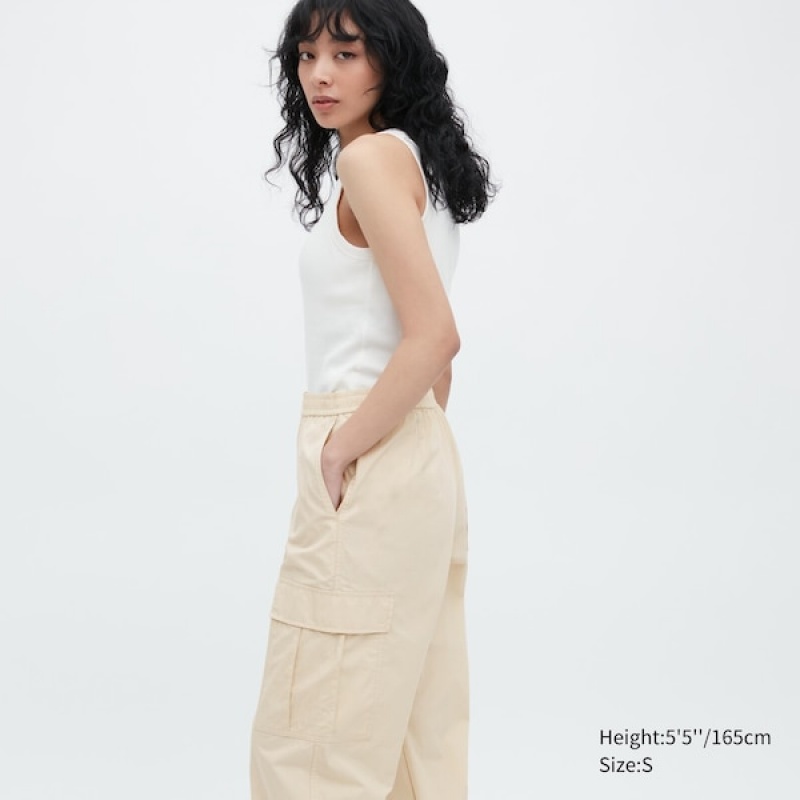 Uniqlo Easy Cargo Ženske Hlače Bež | 1764-PNXVD