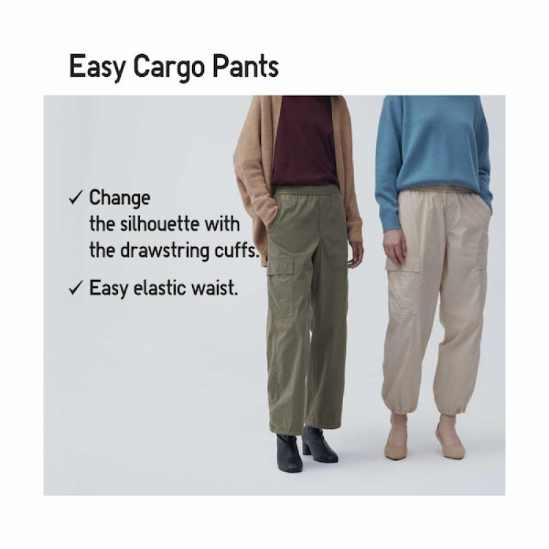 Uniqlo Easy Cargo Ženske Hlače Bež | 1764-PNXVD