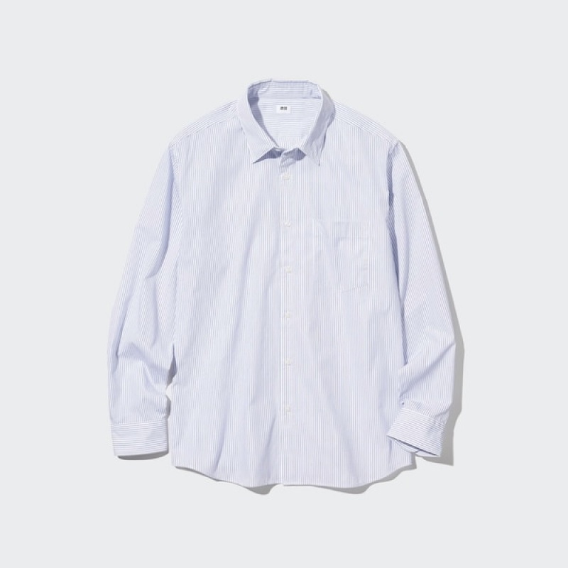 Uniqlo Extra Fine Cotton Broadcloth Long-Sleeve Ženske Košulje Bijele | 8713-IBTYO