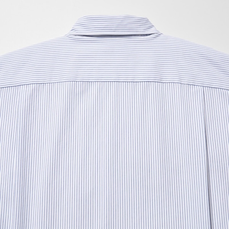 Uniqlo Extra Fine Cotton Broadcloth Long-Sleeve Muške Košulje Bijele | 1579-DGPCT